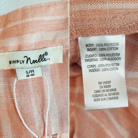 Simply Noelle Peach Striped Shift Dress NWOT - Picture 7 of 8